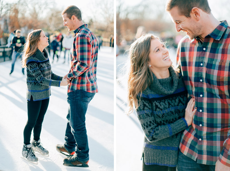 forest park ice skating engagement