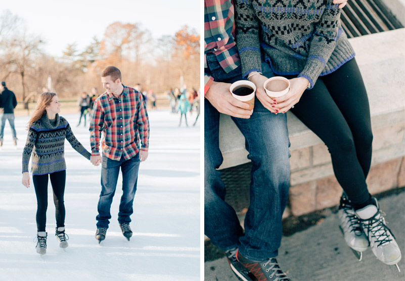 ice skating engagement at forest park