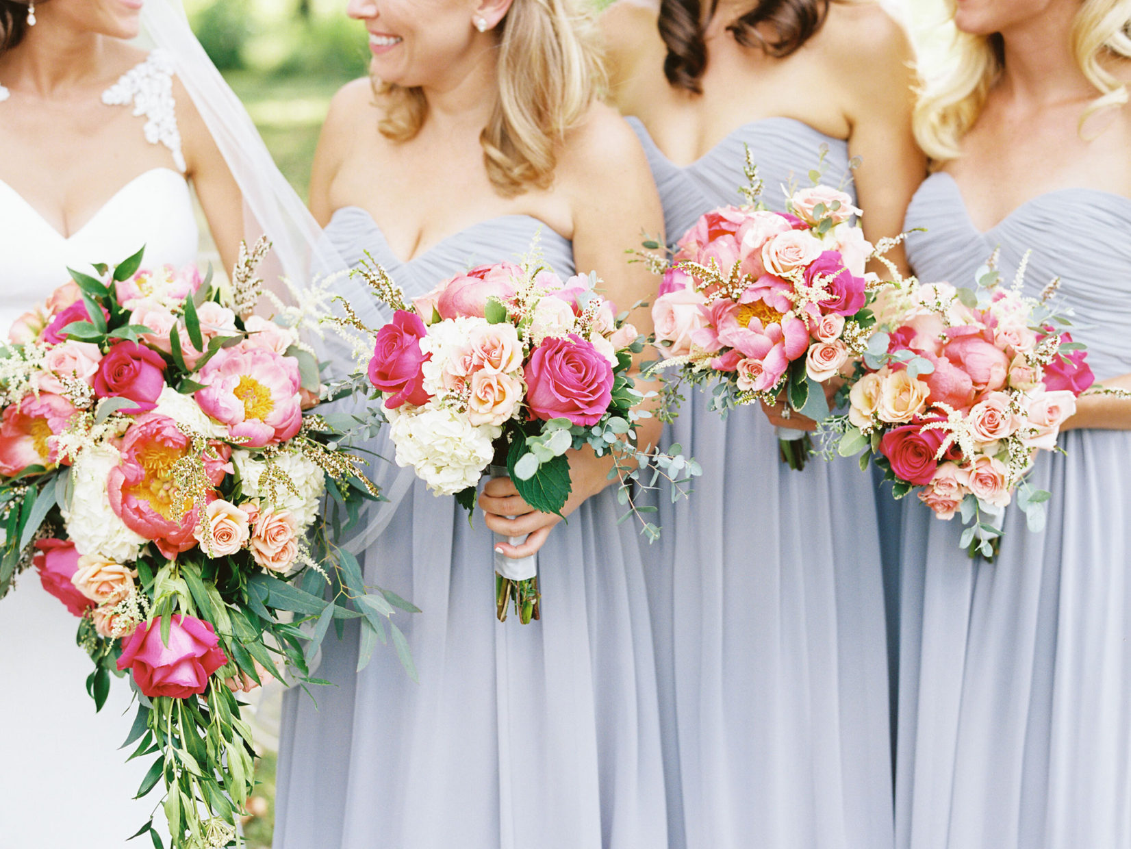 colorful bridal bouquets
