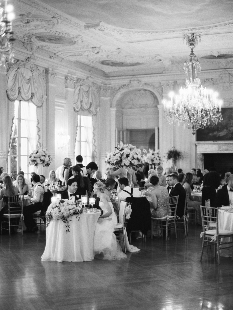 ballroom wedding at rosecliff mansion